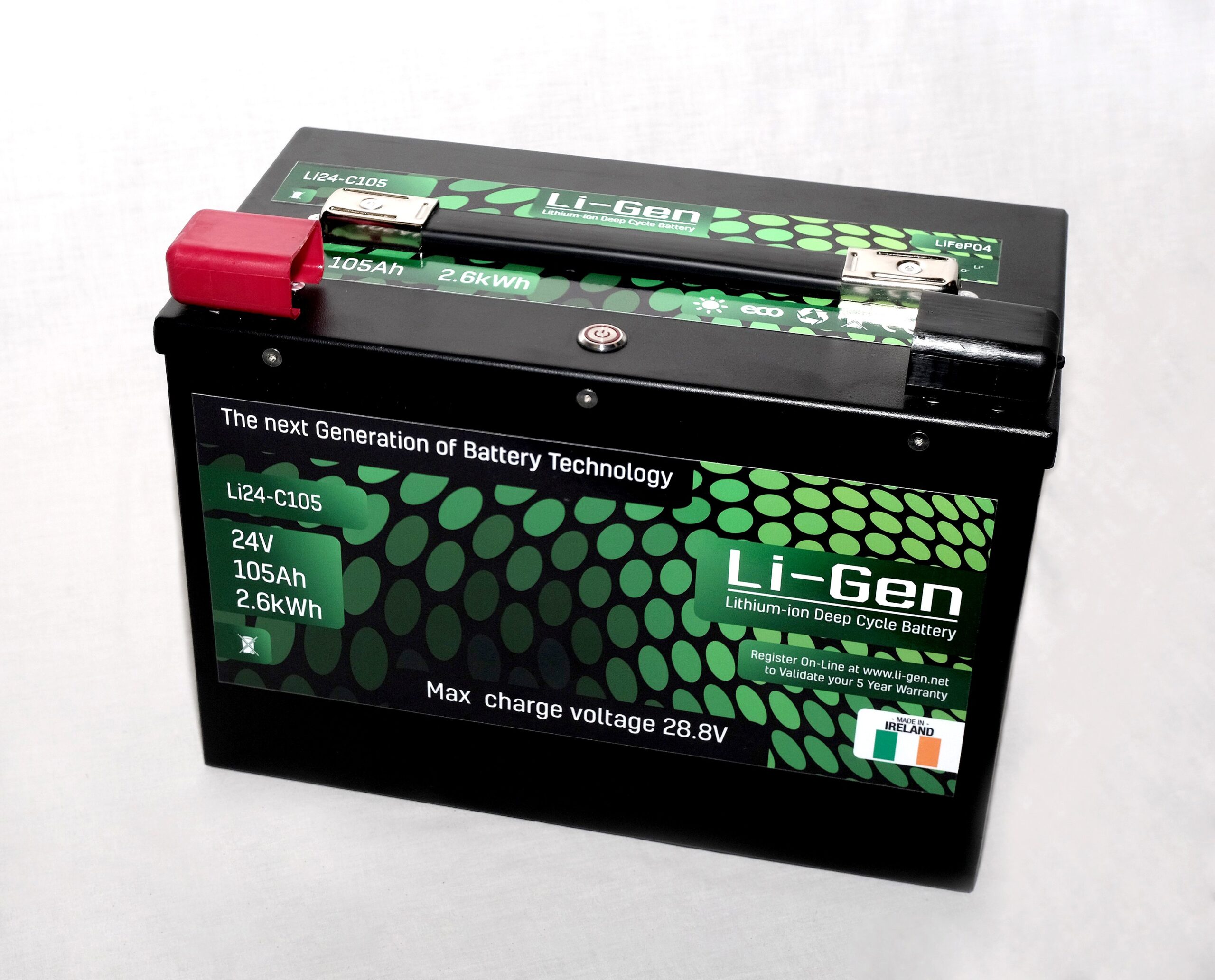 Li24-C105 24V 105AH lithium-ion battery Super Series with bluetooth high power BMS